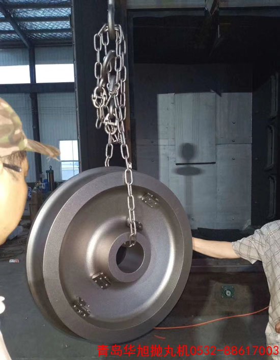 動(dòng)車輪子拋丸除銹效果圖