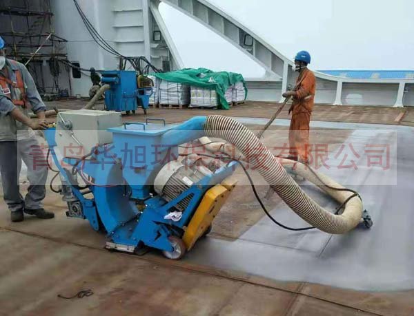路面拋丸機清理鋼板鐵銹