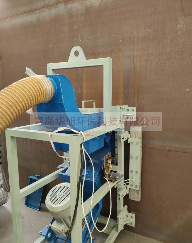 油罐外壁拋丸機(jī)發(fā)貨前試機(jī)現(xiàn)場