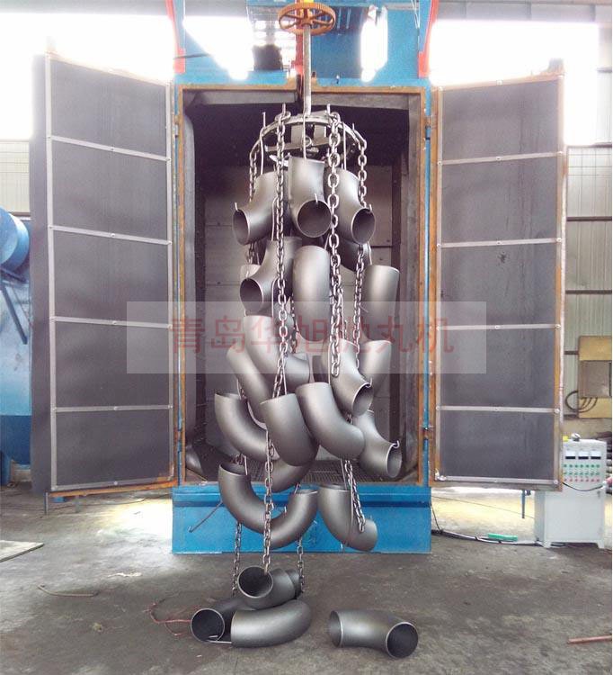 吊鉤式拋丸機清理金屬彎管